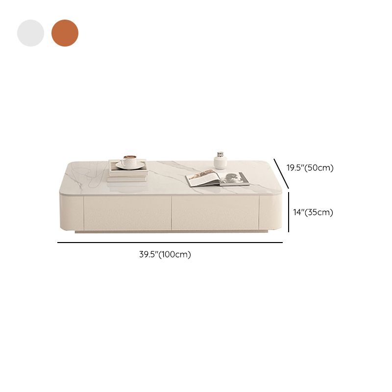 Table basse rectangulaire Block Table basse simple moderne avec tiroirs