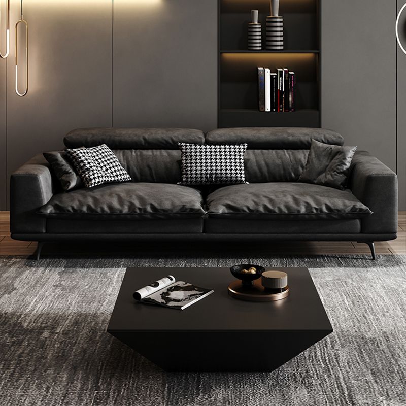 Waterproof Square Arm Sectionals 27.56"High Cushion Back Sofa,Black Clearhalo 'furn' 'furn_sectionals' 'Furniture' 'furniture_sectionals' 'Living Room Furniture' 'Sectionals' 1200x1200_77546e95-142e-4a4a-8005-c3de62d7de89