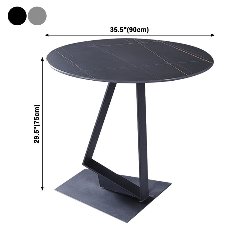 Luxury Sintered Stone Dining Table Single Pedestal Base Round Table for Home Clearhalo ' dining_table' 'Dining Tables & Seating' 'Dining Tables' 'furn' 'furn_dining_table' 'Furniture' 'furniture_dining_table' 'Kitchen & Dining Furniture' 'kitchen&dining_furn' 'kitchen' 'kitchen_dining_table' 1200x1200_77568e8a-a959-4334-b429-ba698fa2c8eb