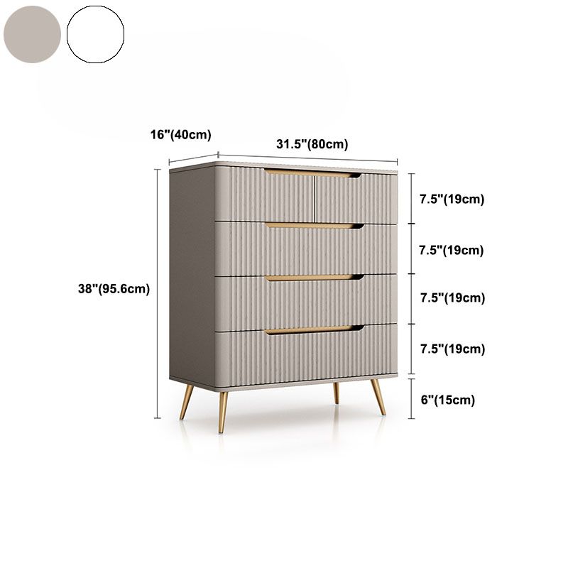 15.75-inch Height Dresser Glam Storage Chest with 4/5 Drawers Clearhalo 'Bedroom Furniture' 'Dressers & Chests' 'dressers_chests' 'furn' 'furn_dressers_chests' 'Furniture' 1200x1200_7756d1ca-4bf6-4e02-ac17-89dd7dd8f7cc