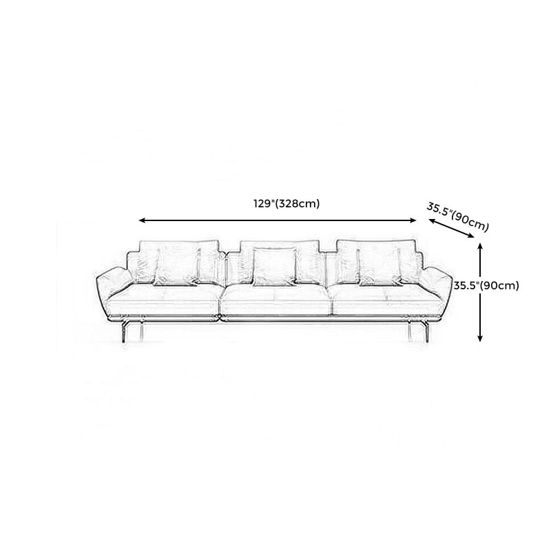 Tan Recessed Arm Sectionals Pillowed Back Cushions Corner Sofa Clearhalo 'furn' 'furn_sectionals' 'Furniture' 'furniture_sectionals' 'kitchen' 'kitchen_sectionals' 'Living Room Furniture' 'Sectionals' 1200x1200_77572eb3-fb5e-4fb5-8fb7-315d8f392fd5