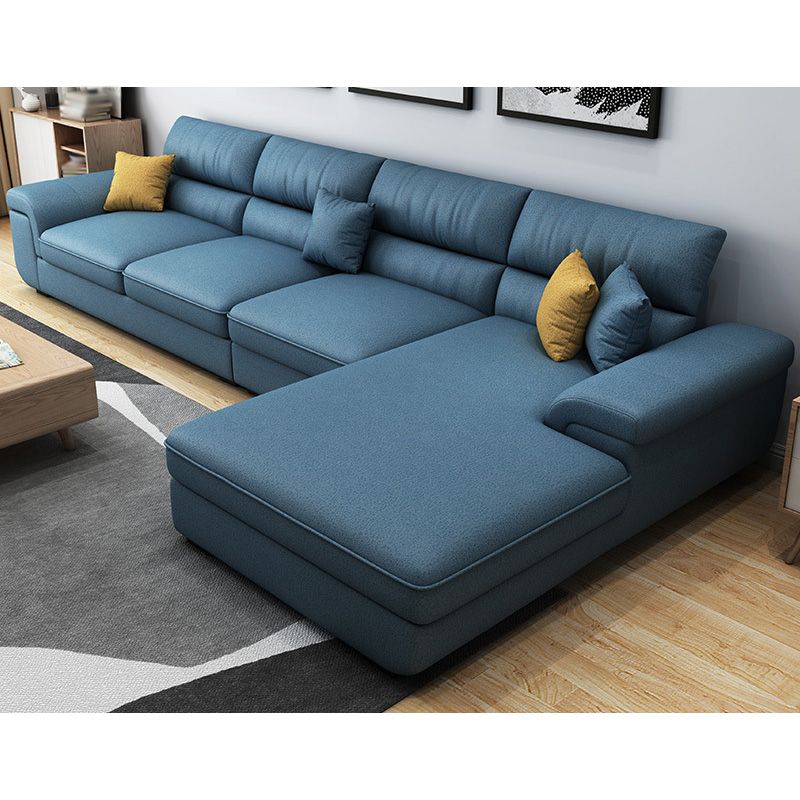 Casual Removable Cushions Sectionals 37.4"H Pillow Top Arm Sofa with 4 Pillows Clearhalo 'Furniture' 'furniture_sectionals' 'kitchen' 'kitchen_sectionals' 'Living Room Furniture' 'Sectionals' 1200x1200_7757e077-5c35-4807-97d8-cc2306896b57