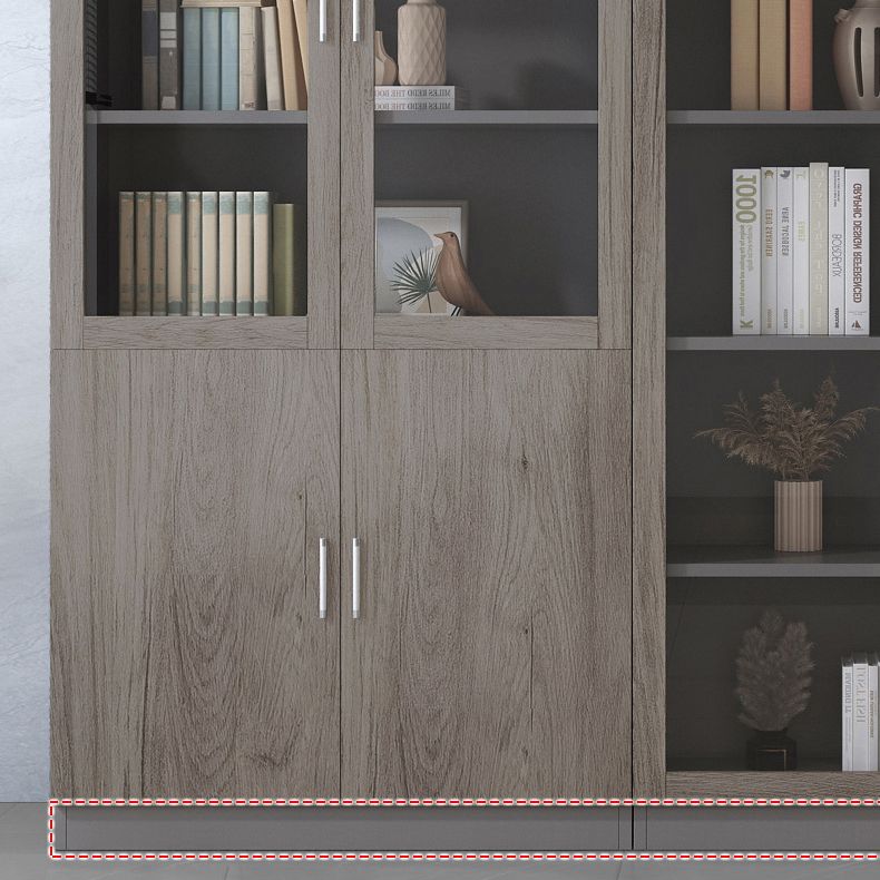 Contemporary Bookcase Closed Back Engineered Wood Vertical Shelf Bookcase