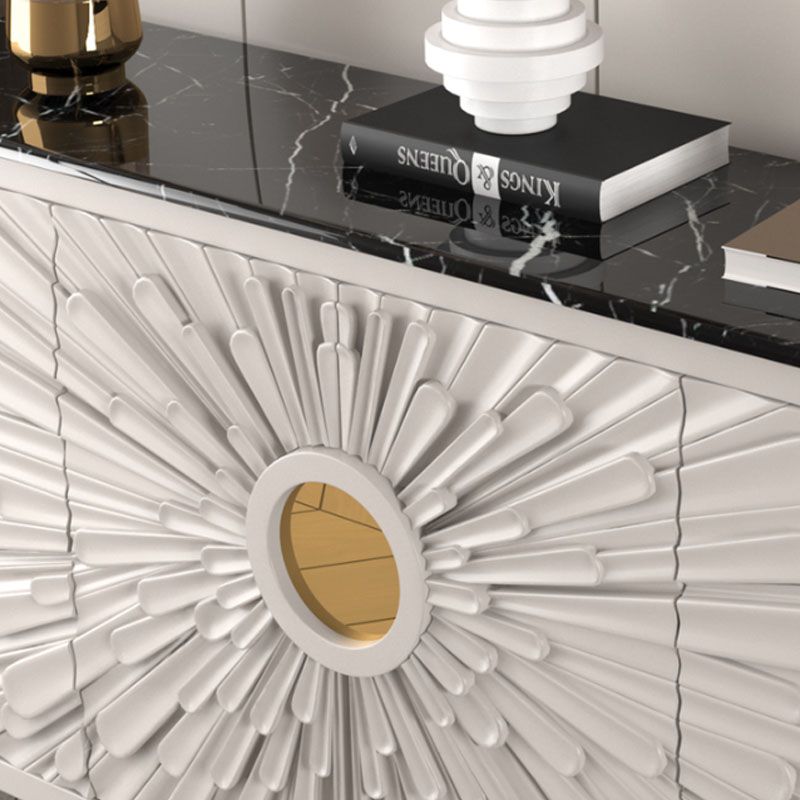 Gambe in acciaio inossidabile credenza in stile glam a buffet glam con deposito