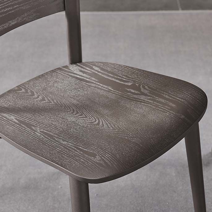 ダイニングルームキッチンサイドチェアインダストリアルソリッドウッドアームレスチェア