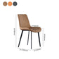 Contemporary Home Leather Side Chair Solid Back Dining Chair with Black Legs Clearhalo ' kitchen&dining_furn' 'Dining Chairs' 'Dining Tables & Seating' 'dining_chair' 'furn' 'furn_dining_chair' 'Furniture' 'furniture_dining_chair' 'Kitchen & Dining Furniture' 'kitchen' 1200x1200_775dbb87-3a32-470d-b2fc-b85b843d8252