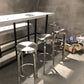 Silver Industrial 29.5" H Barstool Glossy Stainless Steel Brushed Tall Stool 1 Piece Clearhalo 'Bar Furniture' 'Bar Stools' 'bar_stools' 'furn' 'furn_bar_stools' 'furniture_bar_stools' 'Kitchen & Dining Furniture' 'kitchen&dining_furn' 'kitchen' 'kitchen_furn' Furniture' 1200x1200_775f9d8c-ba33-4b67-be78-9d300014e7b3