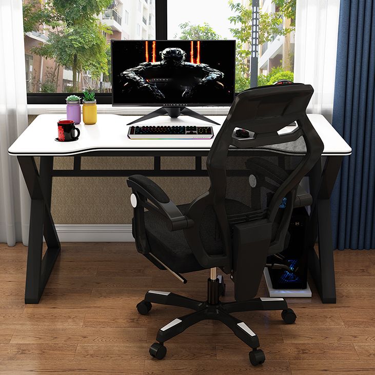 Modern Home Writing Desk Freeform Wood Office Office Office, 62.9 "L x 23.6" W