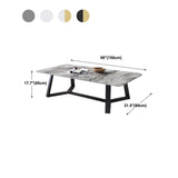 Tavolino in ardesia tavolino rettangolo minimalista per soggiorno