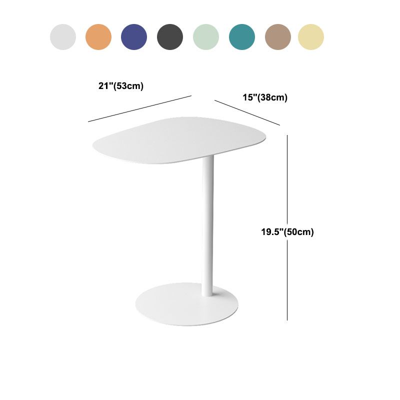 Pedestal Iron Side End Table Mid-Century Rectangular Side Table Clearhalo 'Coffee & Accent Tables' 'End & Side Tables' 'end_side_tables' 'furn' 'furn_end_side_tables' 'Furniture' 'Living Room Furniture' 1200x1200_776214b6-adb2-4e3b-bd47-63a44f3883ce