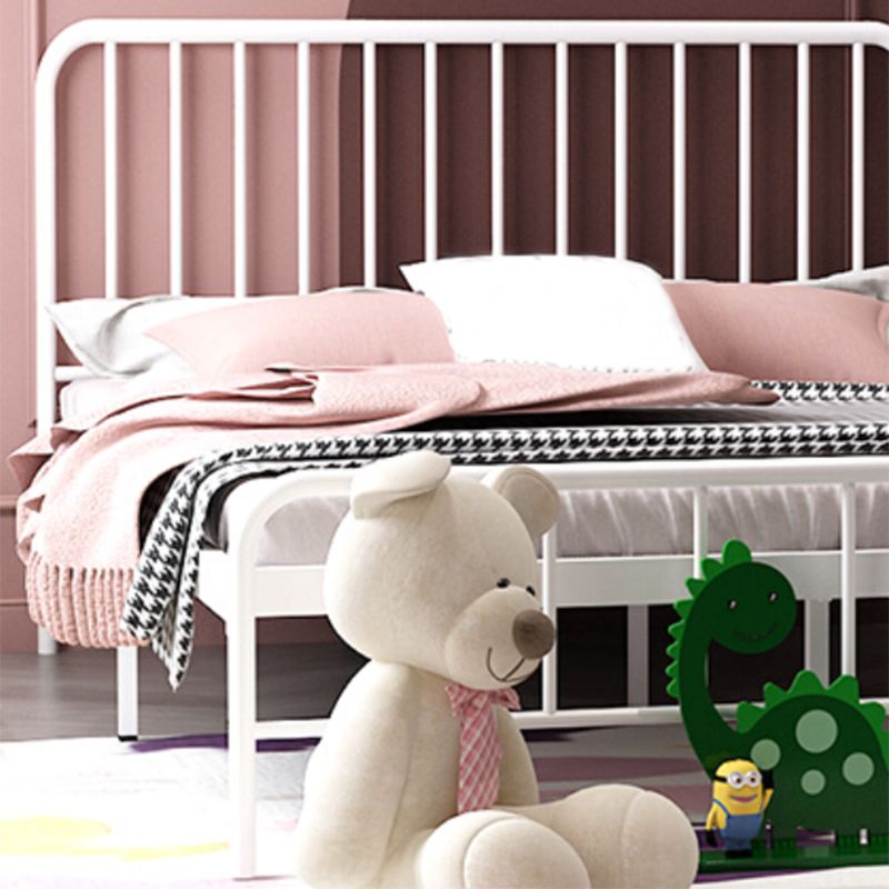 Lit de fer glamour avec lit de tête de trame ouverte rectangle