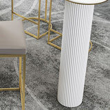 Contemporary Bar Dining Table Indoor Bar Height Cocktail Table with Iron Base Clearhalo 'Bar Furniture' 'Bar Tables' 'bar_tables' 'Furniture' 'furniture_bar_tables' 'Kitchen & Dining Furniture' 'kitchen&dining_furn' 'kitchen' 1200x1200_77641f60-cbd6-4618-922d-2894174afb30