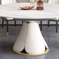 Contemporary Dining Room Dinner Table Pedestal Extendable Dining Table