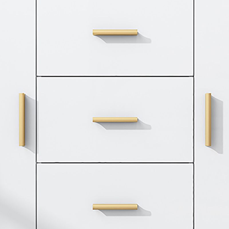 39.5"L Glam Style Side Board with Engineered Wood Drawers and Storage for Dining Room Clearhalo 'buffet_sideboard' 'Buffets & Sideboards' 'furn' 'furn_buffet_sideboard' 'Furniture' 'Kitchen & Dining Furniture' 1200x1200_77677956-969f-46c2-83ea-cb353b7adb2e