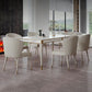 Medieval Modern Luxury Sintered Stone Top Dining Table Rectangle Table in White with 4 Legs Clearhalo ' dining_table' 'Dining Tables & Seating' 'Dining Tables' 'furn' 'furn_dining_table' 'Furniture' 'furniture_dining_table' 'Kitchen & Dining Furniture' 'kitchen&dining_furn' 'kitchen' 'kitchen_dining_table' 1200x1200_77685288-b731-4514-b8c7-42b60cf5c9c6