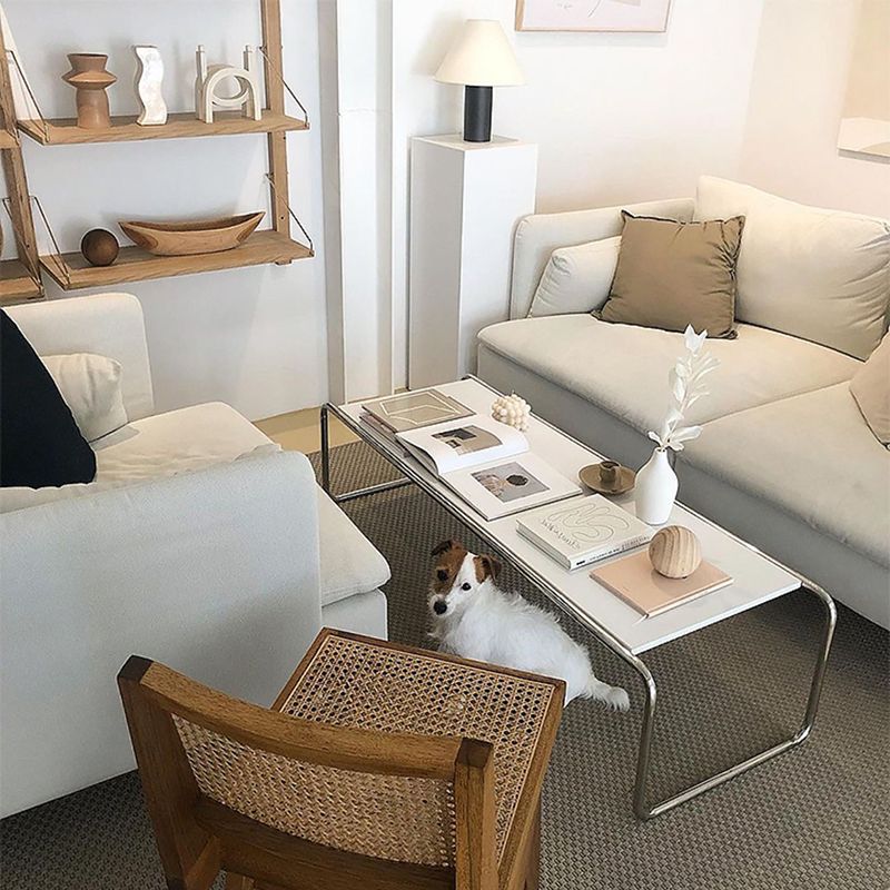 Tavolino da caffè in slitta scandinava Tavolino per soggiorno e camera da letto