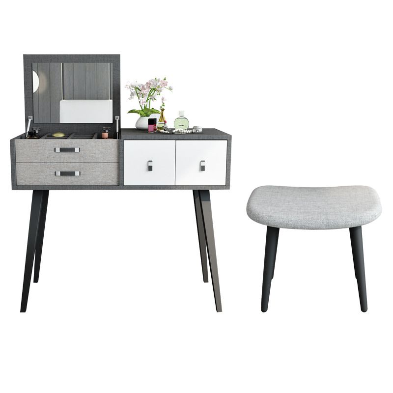 Tavolo da toeletta da toeletta da toeletta per trucco in legno massiccio con cassetti