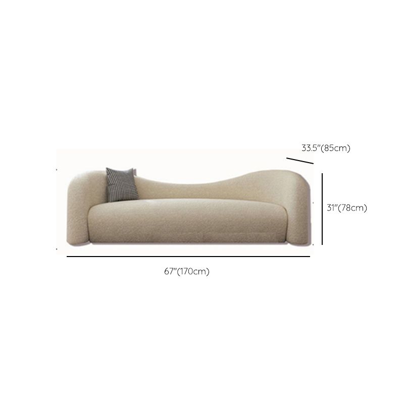 Tessuto scandinavo in tessuto da soggiorno smoking braccio sedute bianche curve