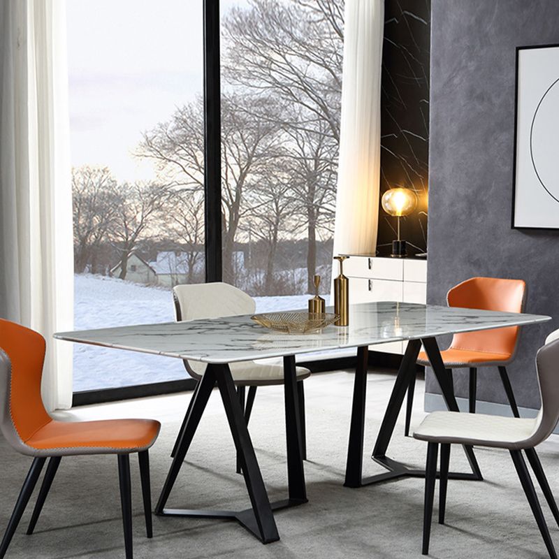 Industriële vaste achterstoelen armloze zijstoelen met metalen benen voor thuisgebruik