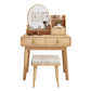 Wood-based Panel Walnut/log with 2 Drawers and Dressing Table with Storage Racks