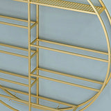 Bottiglia di vino in metallo moderno e portabottiglie in vetro a parete round round