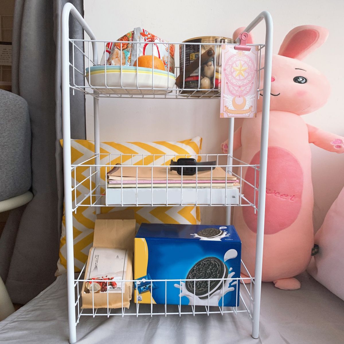 10.63 "W Bookshelf Bookcase de estilo contemporáneo para la oficina de la sala de estudio en el hogar