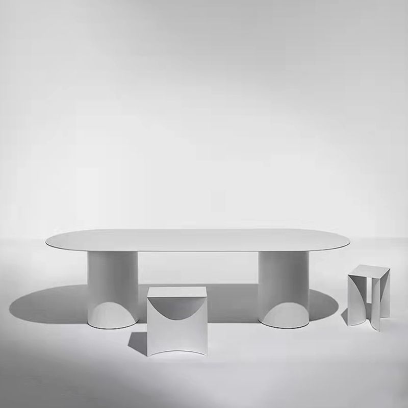 ソリッドウッドオーバルオフィスデスク会議室のための現代的なライティングデスク