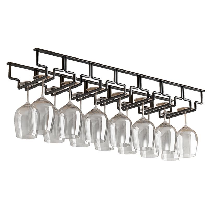 Contemporary Metal Glass & Stemware Holder Hanging Wine Glass Rack Clearhalo 'furn' 'furn_wine_racks' 'Furniture' 'Kitchen & Dining Furniture' 'Wine Racks' 'wine_racks' 1200x1200_777359a8-16f3-4397-8546-d4a64089c138