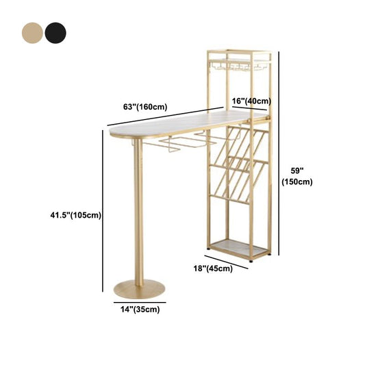Tavolo da pranzo bar in pietra tavolo da bar con doppio piedistallo per balcone del soggiorno