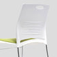 Silla de escritorio contemporánea de 18" de ancho, color blanco, sin ruedas, silla de oficina