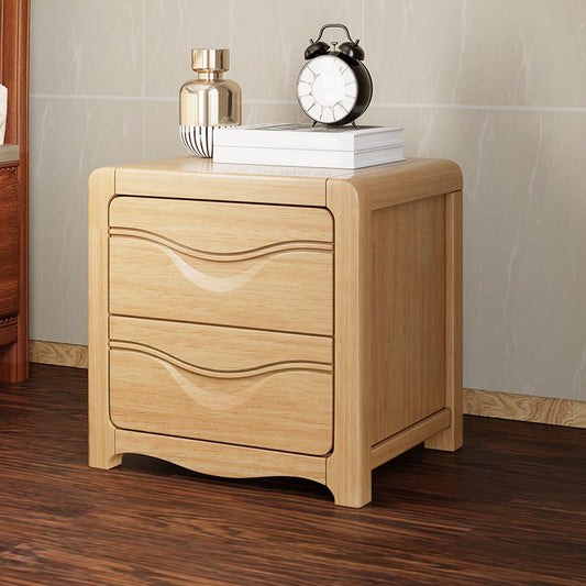 Modernes massives Holz Nacht Tabelle 2-DRAWER 20 Zoll H-Beine enthalten Nachttisch