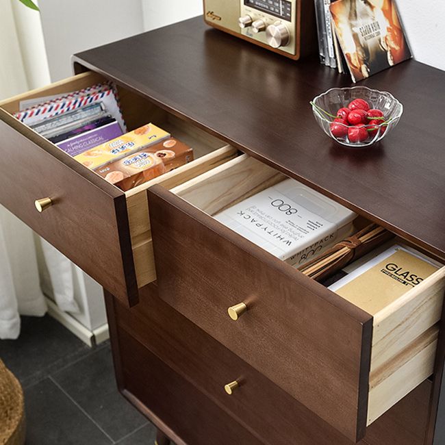 Solid Wood Accent Chest Mid Century Drawers Included Cabinet