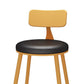 Industrial Orange Counter Stools Iron PU Upholstery Bar Stools with Low Back Clearhalo 'Bar Furniture' 'Bar Stools' 'bar_stools' 'furn' 'furn_bar_stools' 'furniture_bar_stools' 'Kitchen & Dining Furniture' 'kitchen&dining_furn' 'kitchen' 'kitchen_furn' Furniture' 1200x1200_7777b92e-e2c5-4568-8854-a795091d3ad1