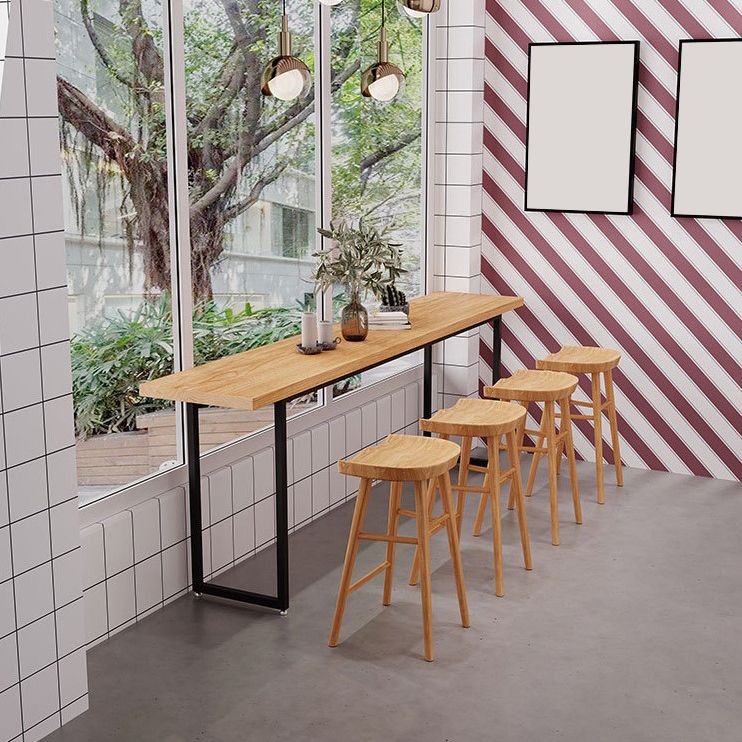Industrial Style Wood Top Counter Table 42-inch Height Table for Coffee Shop Clearhalo 'Bar Furniture' 'Bar Tables' 'bar_tables' 'furn' 'furn_bar_tables' 'Furniture' 'furniture_bar_tables' 'Kitchen & Dining Furniture' 1200x1200_77782b74-6284-4144-ae1d-f425d26eae79
