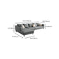 Gray 5-seat Square Arm Sectional Contemporary Fabric Slipcovered Sectional Clearhalo 'furn' 'furn_sectionals' 'Furniture' 'Living Room Furniture' 'Sectionals' 1200x1200_77790f11-bb78-4106-8b4b-7ba242f42713