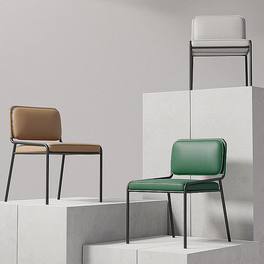 Modern Style Leather Open Back Upholstered Home Dining Side Chair Clearhalo 'Dining Chairs' 'Dining Tables & Seating' 'dining_chair' 'furn' 'furn_dining_chair' 'Furniture' 'Kitchen & Dining Furniture' 1200x1200_777971e9-052e-42dc-8fda-85da4b32836c