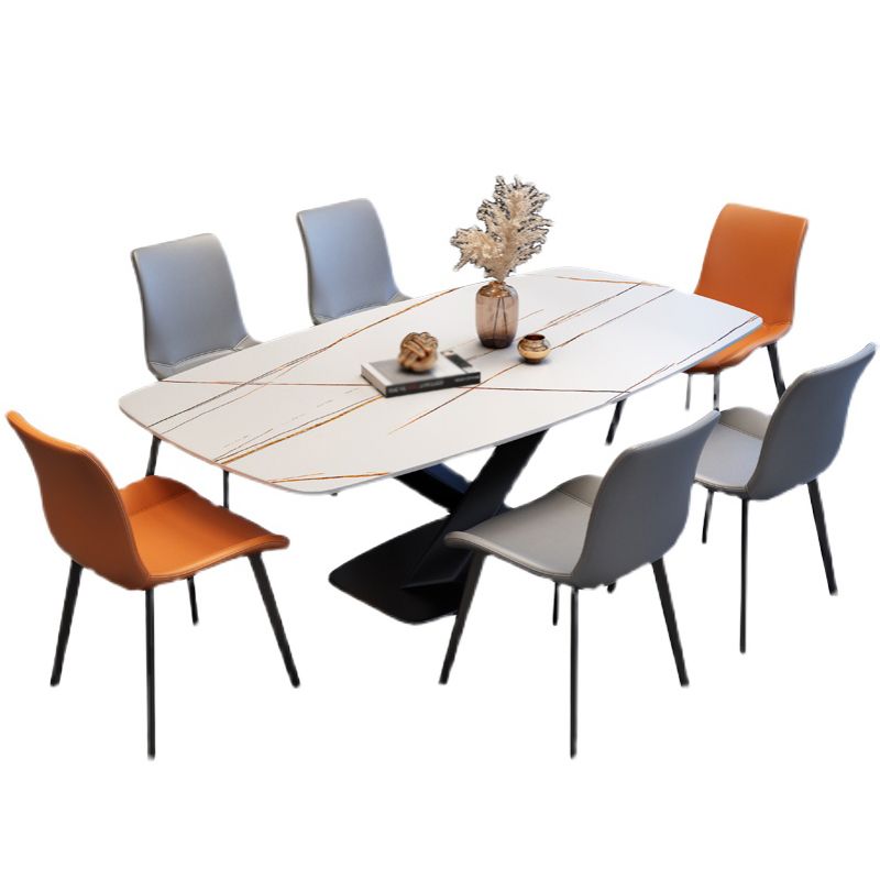 Rectangle Luxury Dining Table Four-Color Fixed Table with Sintered Stone Clearhalo ' dining_table' 'Dining Tables & Seating' 'Dining Tables' 'furn' 'furn_dining_table' 'Furniture' 'furniture_dining_table' 'Kitchen & Dining Furniture' 'kitchen&dining_furn' 'kitchen' 'kitchen_dining_table' 1200x1200_777abf4f-ef74-4caa-97ed-ace9862cbfc8
