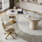 Desk di Office Stone Modern Stone Desk a forma irregolare con 2 gambe per ufficio