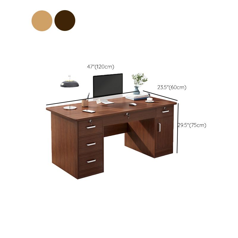 Engineered Wood Writing Desk Modern Executive Desk with Drawers Clearhalo 'furn' 'furn_office_desk' 'Furniture' 'Office Desks' 'Office Furniture' 'office_desk' 1200x1200_777c885c-437d-4123-9508-bd870f49019d