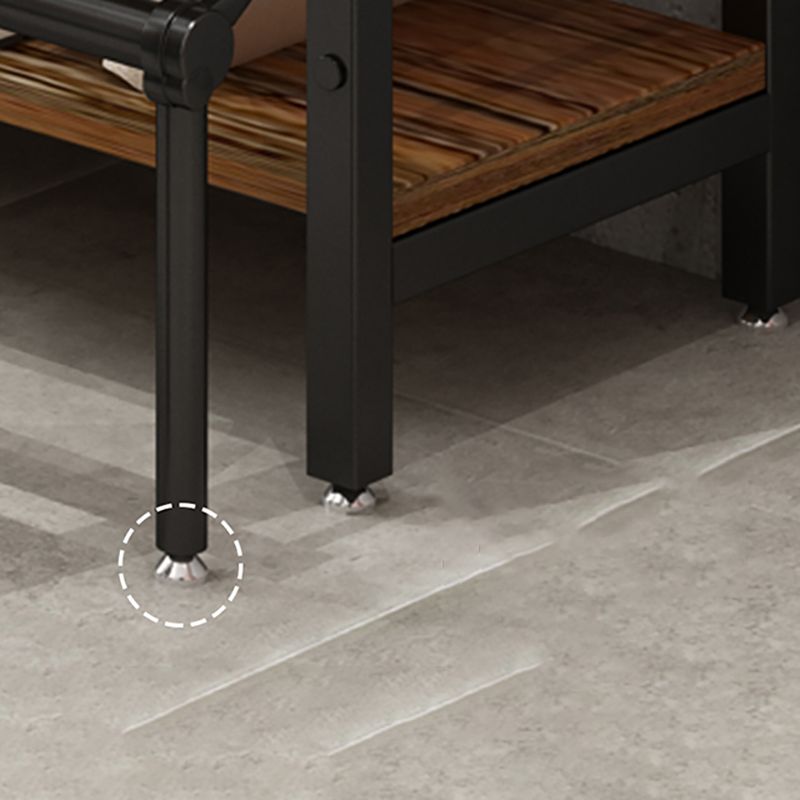 Modern Style Open Back Bookshelf Standard Metal Bookcase in Black Clearhalo 'Bookcases' 'furn' 'furn_bookcases' 'Furniture' 'Office Furniture' 1200x1200_777dc061-3fb6-40b0-aa72-ff6d07b0f048