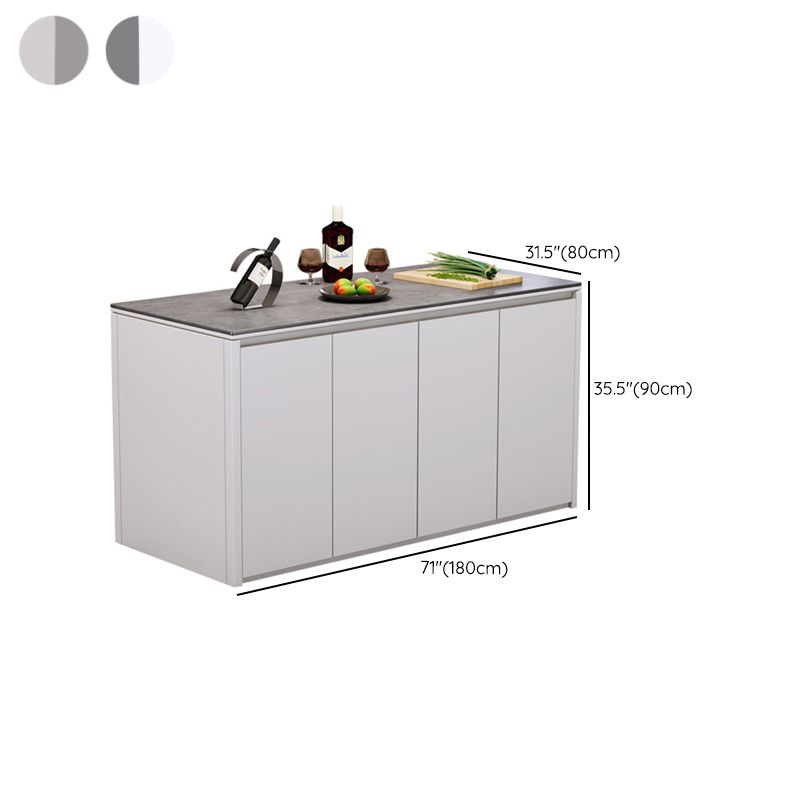 Maison de cuisine à manger table îlot d'îlot de cuisine rectangulaire moderne