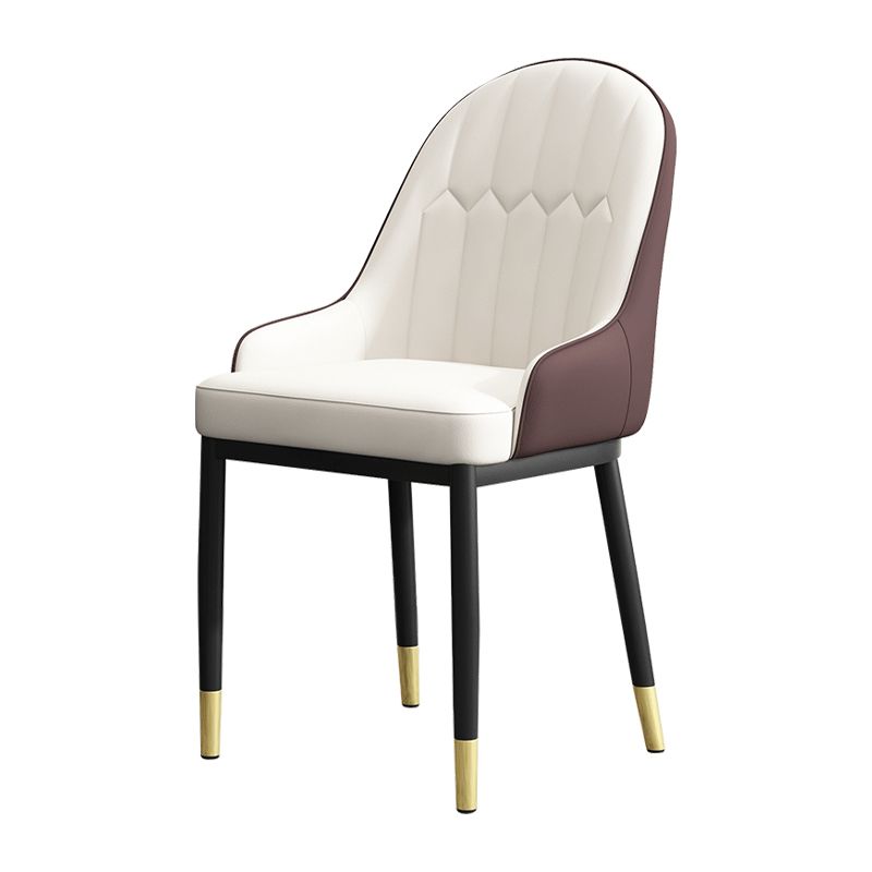 Armless Dining Chairs Nordic Faux Leather Side Chairs for Dining Room Clearhalo 'Dining Chairs' 'Dining Tables & Seating' 'dining_chair' 'furn' 'furn_dining_chair' 'Furniture' 'furniture_dining_chair' 'Kitchen & Dining Furniture' 1200x1200_777eabcc-bc5c-44e4-b7df-46e2b6a139cc