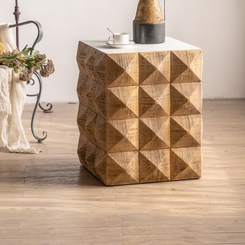 Tavolino laterale di campagna francese completamente assemblato tavolo laterale dell'accento per camera da letto