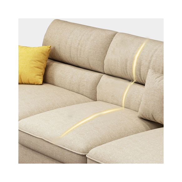 Modern Reversible Chaise Sofa with Pillows Flared Arm Sofa for Living Room Clearhalo 'furn' 'furn_sectionals' 'Furniture' 'furniture_sectionals' 'kitchen' 'kitchen_sectionals' 'Living Room Furniture' 'Sectionals' 1200x1200_7780db1b-bf37-438f-bcc0-9b163c61ab73
