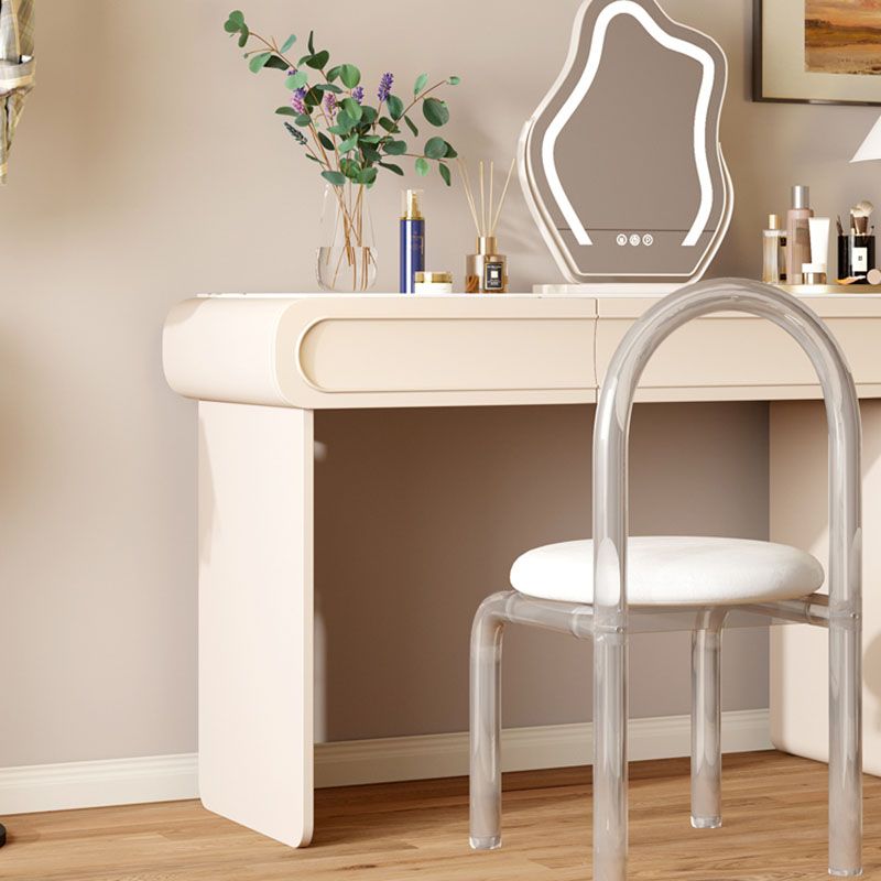 Glam in pietra beige vanity scrivania da letto da letto da letto con cassetto