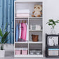 Contemporary Two Doors Wardrobe Armoire Steel Wardrobe Closet Clearhalo 'Armoires & Wardrobes' 'armoires_wardrobes' 'Bedroom Furniture' 'furn' 'furn_armoires_wardrobes' 'Furniture' 1200x1200_77822c0f-6aab-4a48-9f65-2a2cb1f684c2