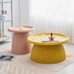 Glam Corner Table Plastic Round Pedestal Side End Snack Table Clearhalo 'Coffee & Accent Tables' 'End & Side Tables' 'end_side_tables' 'furn' 'furn_end_side_tables' 'Furniture' 'Living Room Furniture' 1200x1200_77835f44-8255-49ea-90b8-e837238f9b78