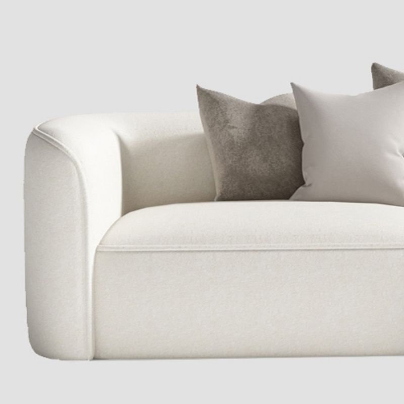 Faux in pelle scandinava di divano sezionale bianco resistente alle macchie