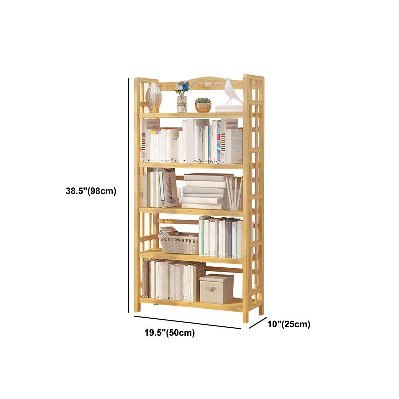 Adjustable Wood Book Shelf Bamboo Natural Shelf Bookcase Open Shelf Shelves Included Clearhalo 'Bookcases' 'furn' 'furn_bookcases' 'Furniture' 'Office Furniture' 1200x1200_7783eac5-97a4-4ade-b23e-1ab331d5125f