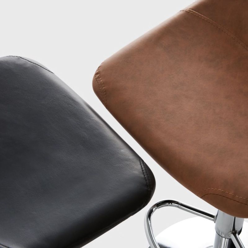Industrial Leather Counter Height Stools Low Back Bar Stool for Bar Clearhalo 'Bar Furniture' 'Bar Stools' 'bar_stools' 'furn' 'furn_bar_stools' 'Furniture' 'Kitchen & Dining Furniture' 1200x1200_77841dbe-ecb5-4afc-be5c-3258de3b7715